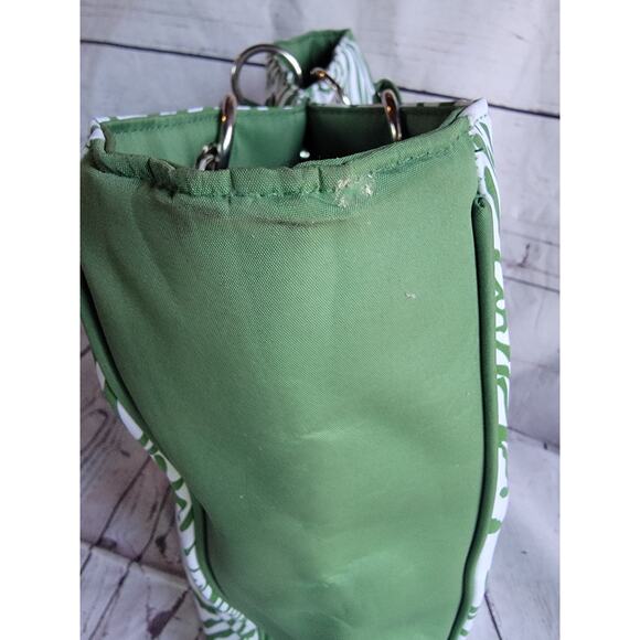 Green Zebra Print Tote Bag Purse Large Shoulder Handbag Casual Carryall Unbrande - Picture 8 of 14